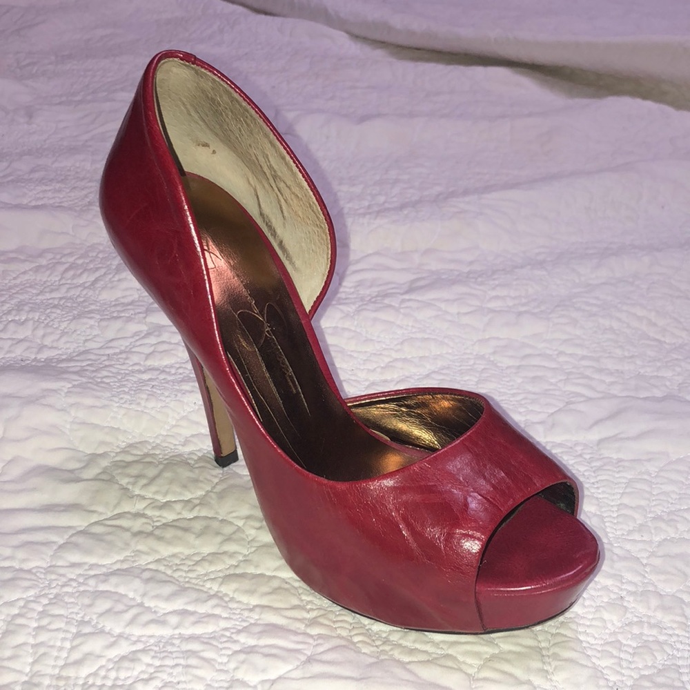 Jessica Simpson Vintage Leather Platform Heels!
